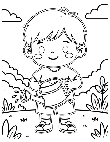 Chibi Gardener coloring page