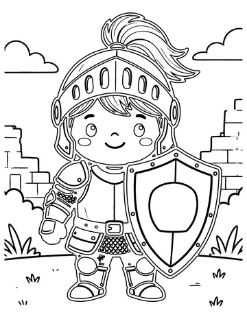 Chibi Knight coloring page