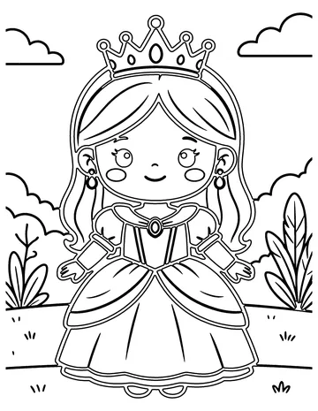 Chibi Princess coloring page