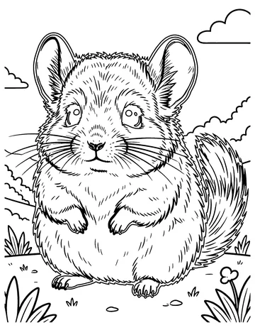 Chinchilla coloring page
