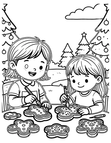 Christmas Cookies coloring page