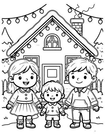 Christmas Lights coloring page