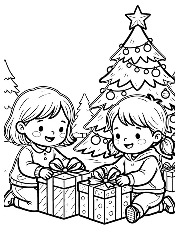 Christmas Morning coloring page
