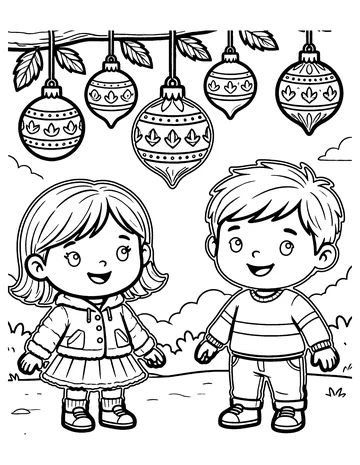 Christmas Ornaments coloring page