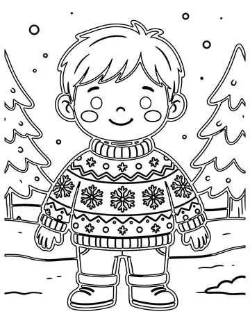 Christmas Sweater coloring page