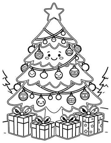 Christmas Tree coloring page