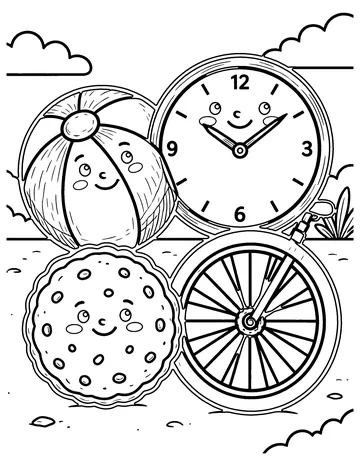 Circle Friends coloring page