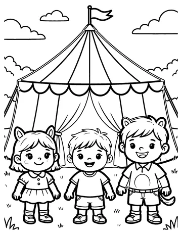 Circus Tent coloring page