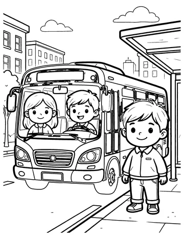 City Bus coloring page