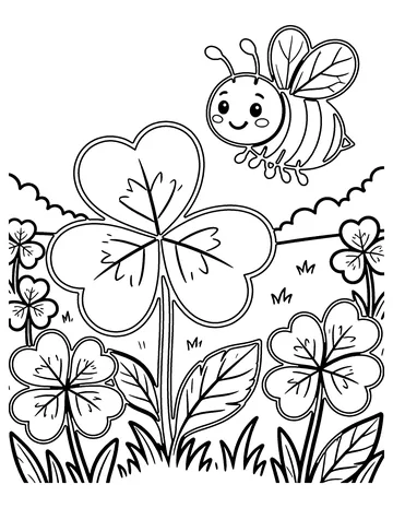 Clover Patch coloring page