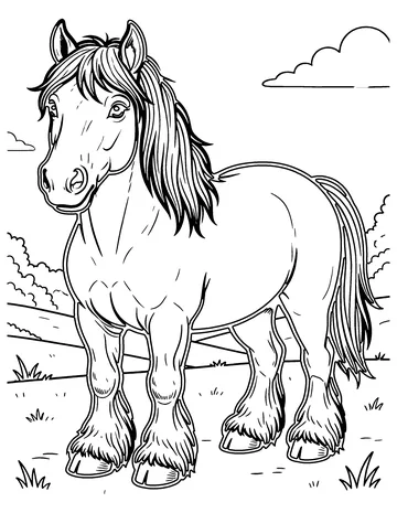 Clydesdale coloring page