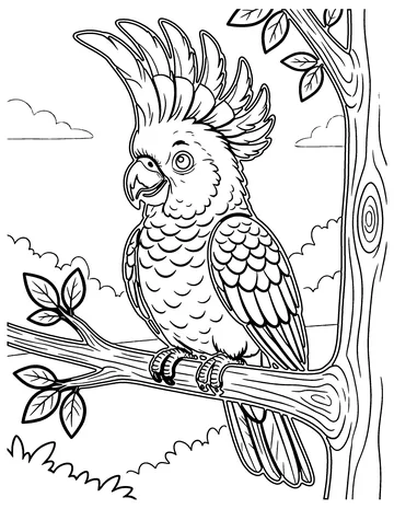 Cockatoo coloring page