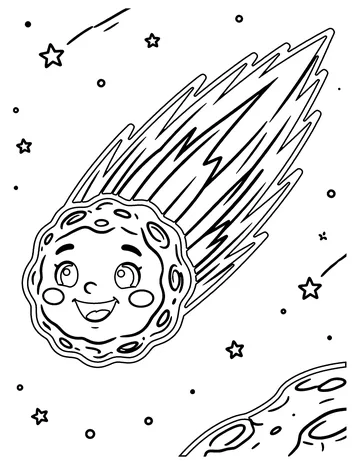 Comet coloring page