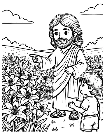 Consider the Lilies coloring page