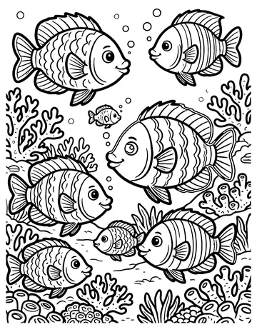 Coral Garden coloring page