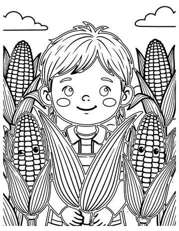 Corn on the Cob coloring page