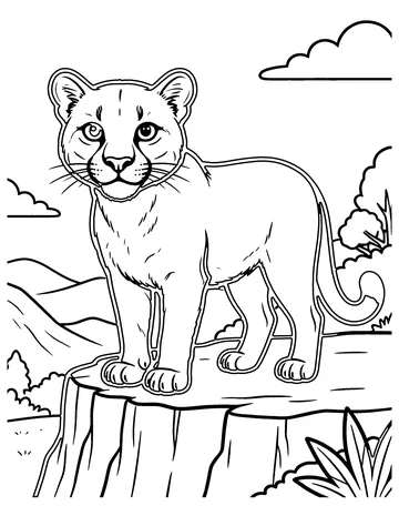 Cougar coloring page