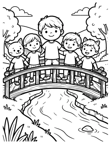 Covered Bridge coloring page