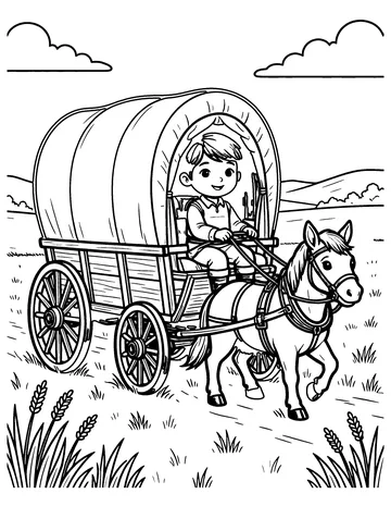 Covered Wagon coloring page