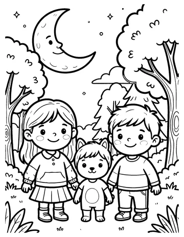 Crescent Moon coloring page