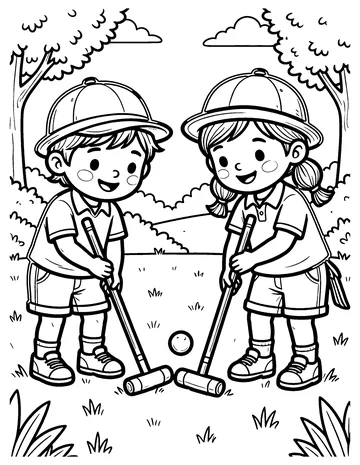 Croquet coloring page