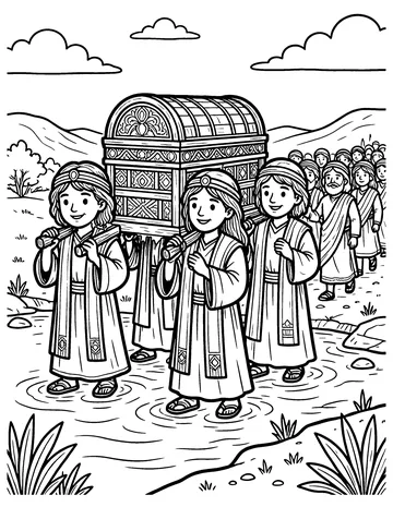 Crossing the Jordan coloring page