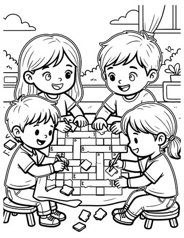 Crossword Fun coloring page