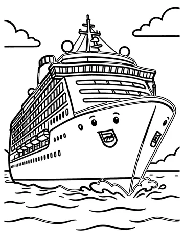 Cruise Ship coloring page