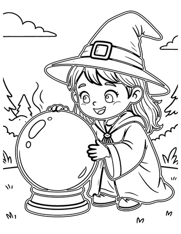Crystal Ball coloring page