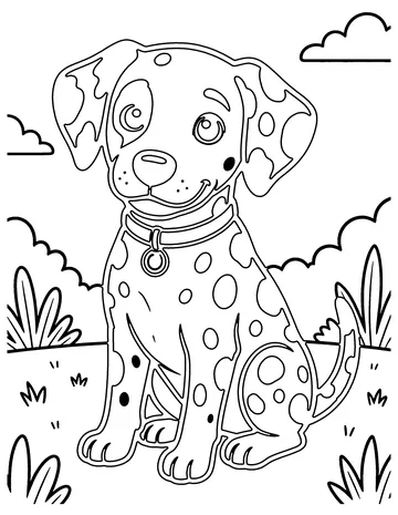 Dalmatian coloring page