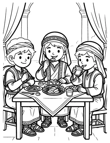 Daniel Eats Vegetables coloring page