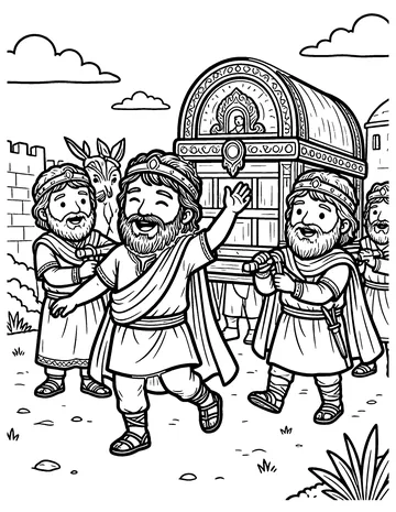 David Dances Before the Ark coloring page