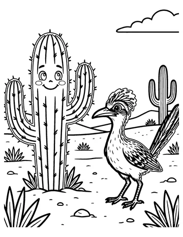 Desert Cactus coloring page