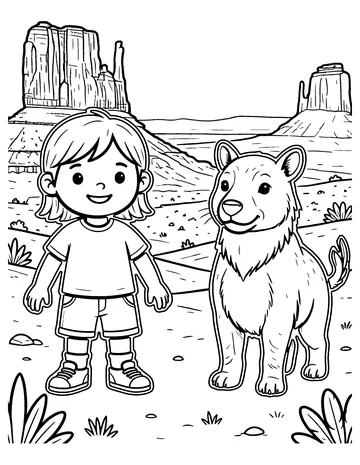 Desert Mesa coloring page