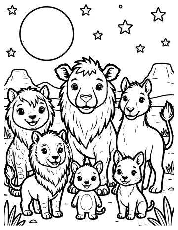 Desert Night coloring page