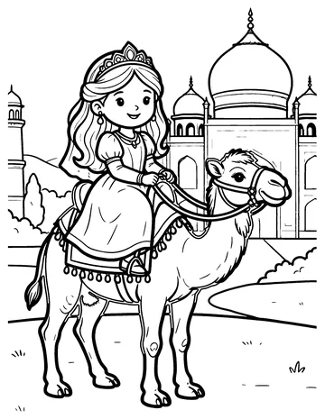 Desert Princess coloring page