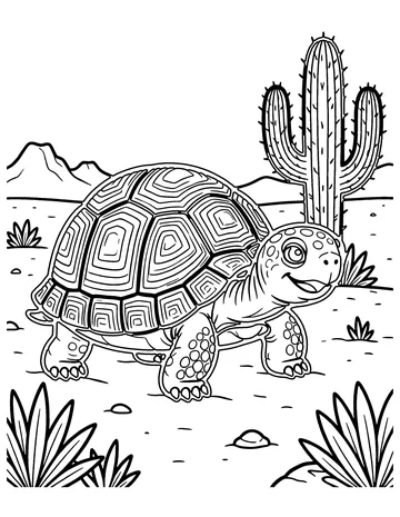 Desert Tortoise coloring page