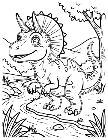 Dilophosaurus coloring page
