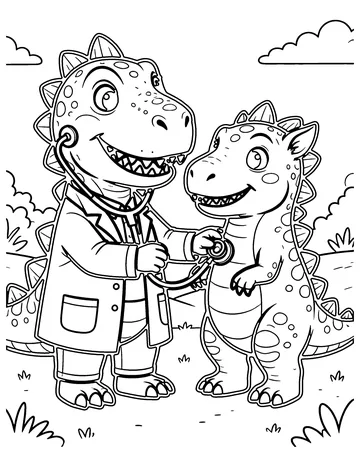 Dino Doctor coloring page