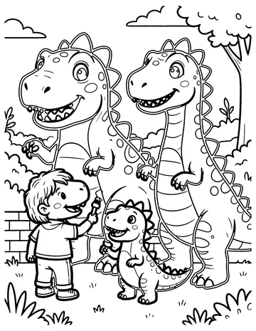 Dino Painting coloring page