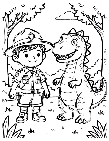 Dino Ranger coloring page