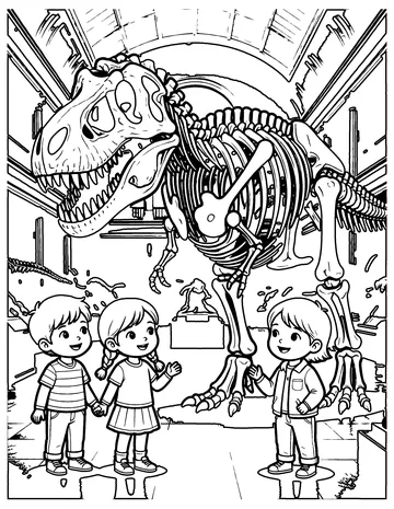 Dinosaur Museum coloring page