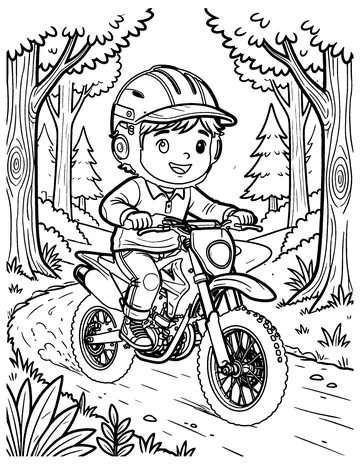 Dirt Bike Trail coloring page