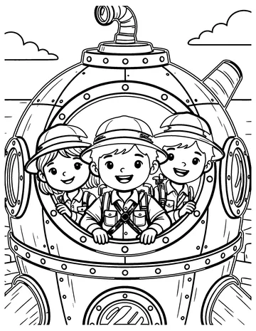 Diving Bell coloring page