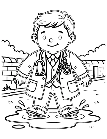Doctor Foster coloring page
