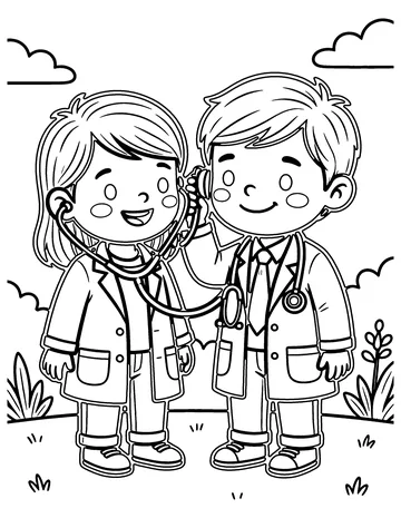 Doctor coloring page