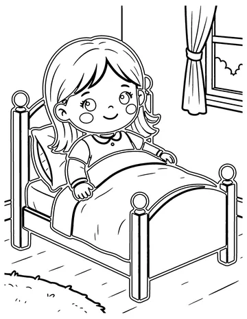 Doll Bed coloring page