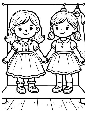 Doll Wardrobe coloring page