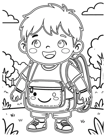 Doodle Backpack coloring page
