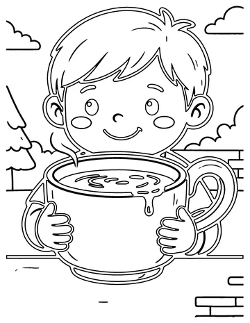 Doodle Coffee Mug coloring page